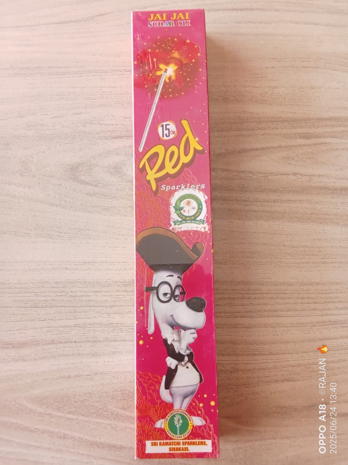 15 cm red sparklers